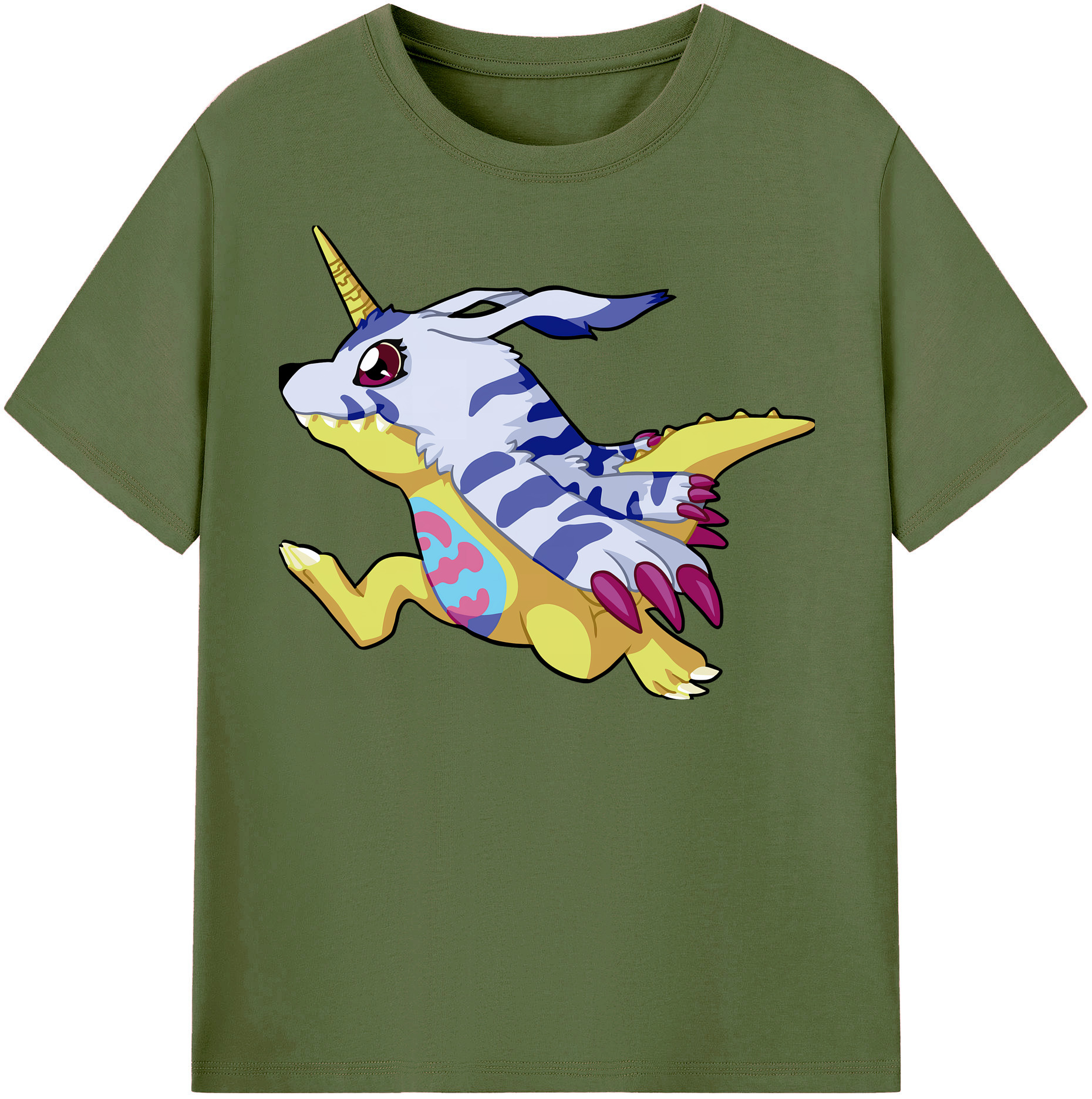（画像用） Digimon デジタルモンスター/デジモン 綿100％半袖Tシャツ（フロントプリント）